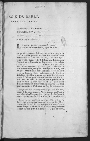 Centième denier et insinuations suivant le tarif (26 octobre 1726-17 juillet 1729)