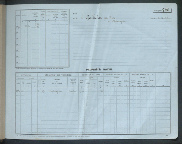 Comptes actifs G - Re.