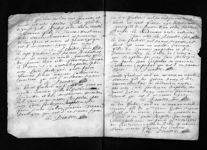Collection du greffe. Baptêmes, mariages, sépultures, 1668-1669 - Les années 1647-1667 sont lacunaires dans cette collection
