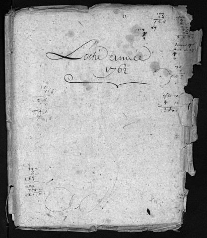 Collection du greffe. Baptêmes, mariages, sépultures, 1762