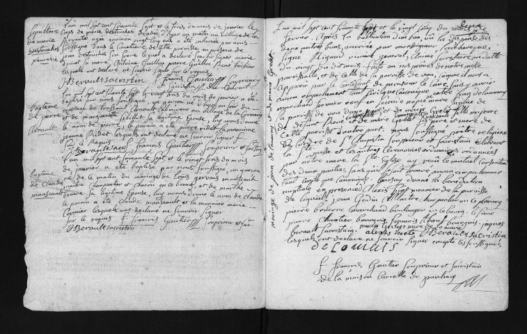 Collection du greffe. Baptêmes, mariages, sépultures, 1767