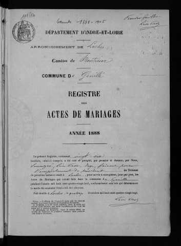 Mariages, 1888-1905