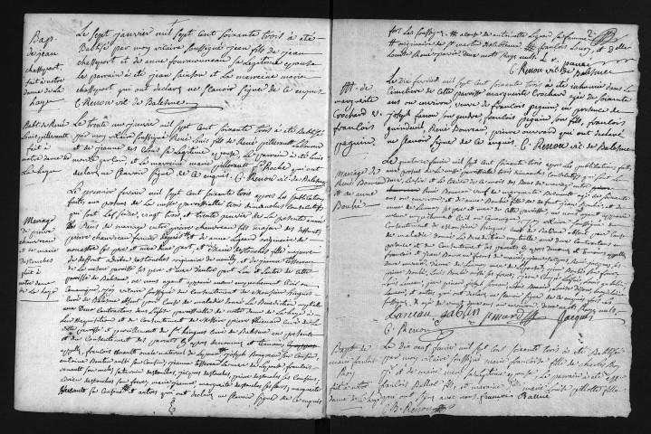 Collection du greffe. Baptêmes, mariages, sépultures, 1763