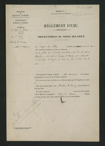 Procès-verbal de visite (26 mai 1862)