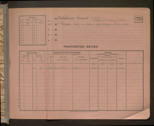 Comptes supprimés 1481-1760.