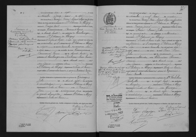 Pont de Bresme. Naissances, 1906-1922