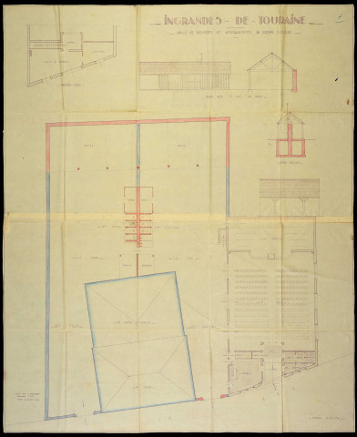 Projet de groupe scolaire : plans (1937).