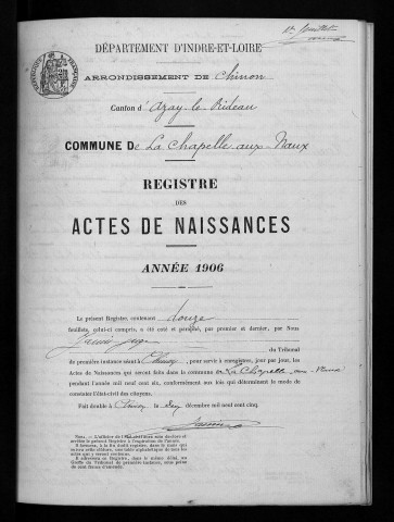 Naissances, 1906-1922