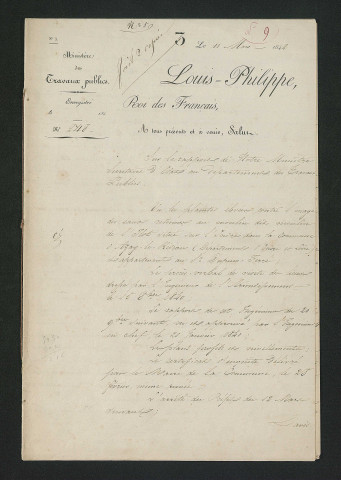 Ordonnance royale valant règlement d'eau (11 mars 1842)