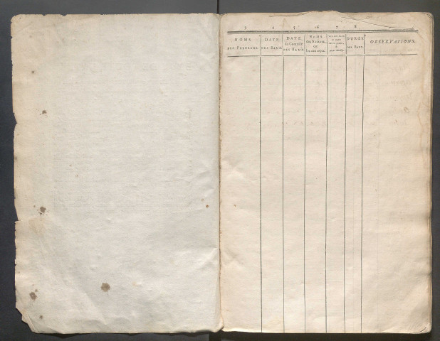 Table des baux de toute nature – N° d'origine : 3