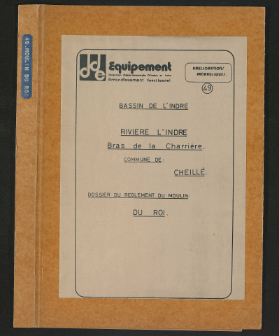 Moulin du Roi à Cheillé (1824-1914) - dossier complet