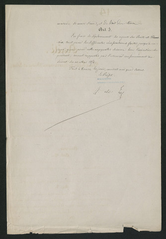 Arrêté préfectoral de mise en demeure d'exécution de travaux (29 mai 1860)