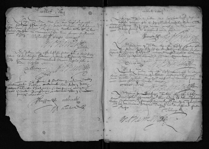 Collection communale. Baptêmes, juillet 1621-1625