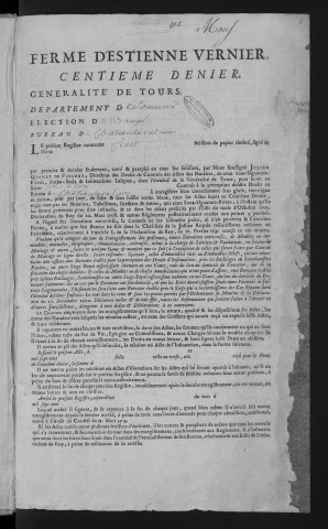 Centième denier (24 février 1742-3 avril 1747) et insinuations suivant le tarif (24 février-23 mars 1742)