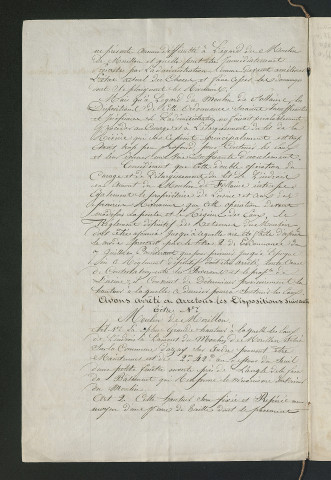 Arrêté préfectoral valant règlement d'eau (1er avril 1831)