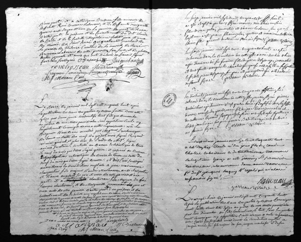 Collection du greffe. Baptêmes, mariages, sépultures, 1758