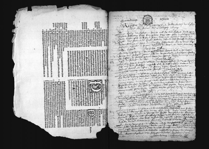 Baptêmes, mariages, sépultures, 1678 - Les années 1676-1677 sont lacunaires dans la collection du greffe