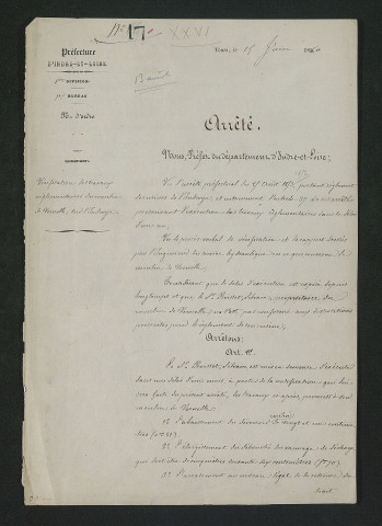 Mise en demeure d'effectuer les travaux prescrits (15 juin 1860)