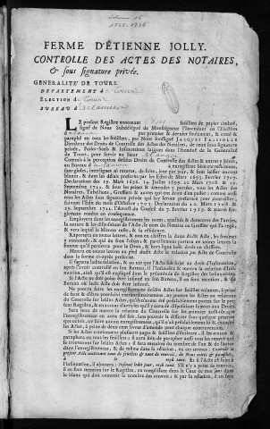 1735 (2 mai)-1736 (1er juillet)