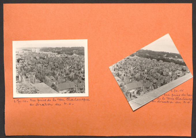 Vue prise du haut de la tour Charlemagne en direction du nord-ouest.