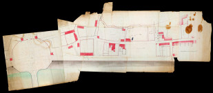 Plan de la place d'Aine et d'une partie du faubourg Saint-Symphorien.