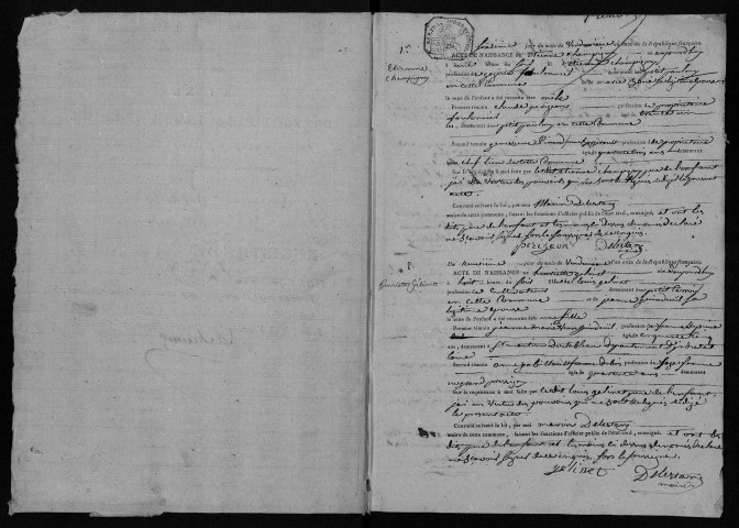Naissances, mariages, décès, an XI-1836 - L'année 1812 est lacunaire, aucun acte n'est enregistré pour l'année 1815, la première page contient l'information "Néant".