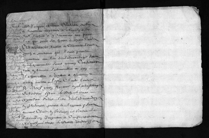 Collection du greffe. Baptêmes, mariages, sépultures, 1727