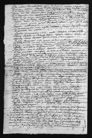 Collection du greffe. Baptêmes, mariages, sépultures, 1722