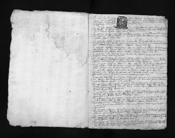 Baptêmes, mariages, sépultures, 1684 - Les années 1681-1683 sont lacunaires dans la collection du greffe