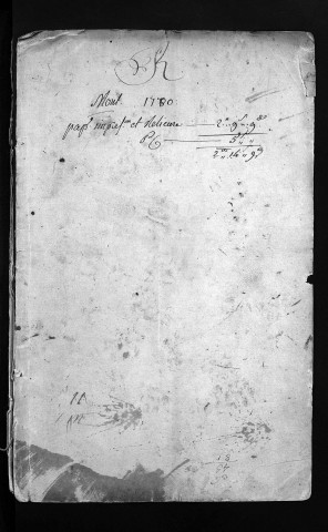 Collection du greffe. Baptêmes, mariages, sépultures, 1780