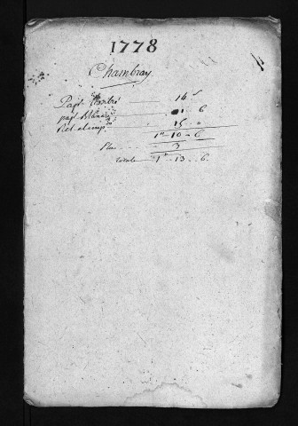 Collection du greffe. Baptêmes, mariages, sépultures, 1778