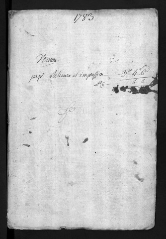 Collection du greffe. Baptêmes, mariages, sépultures, 1783