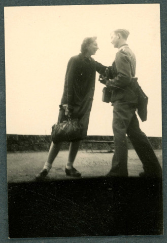 Un couple au château d'Amboise.