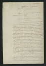 Projet de règlement des eaux du moulin de la Roche, enquête et visite des lieux (29 avril 1836)