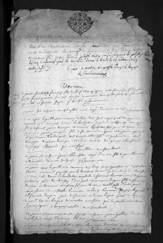 Collection du greffe. Baptêmes, mariages, sépultures, 1730