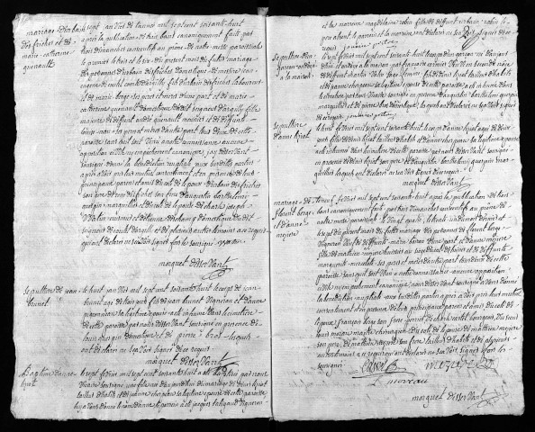 Collection du greffe. Baptêmes, mariages, sépultures, 1768