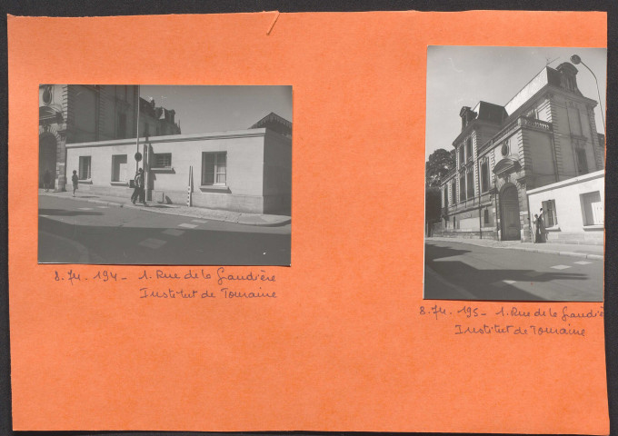 1 rue de la Grandière, institut de Touraine.