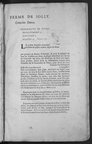 Centième denier et insinuations suivant le tarif (26 décembre 1736-29 octobre 1740)