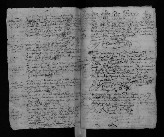 Collection communale. Baptêmes, mariages, sépultures, 1674-1675