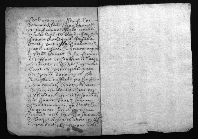 Collection du greffe. Baptêmes, mariages, sépultures, 1733-1734