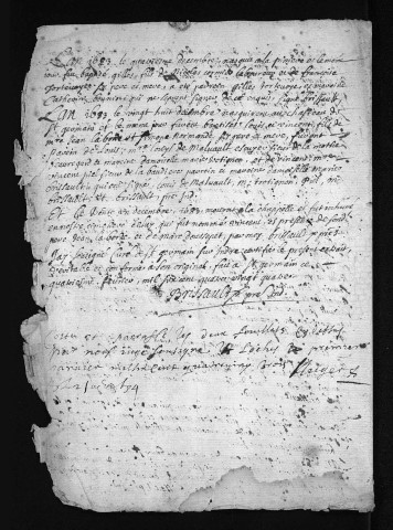 Baptêmes, mariages, sépultures, 1683