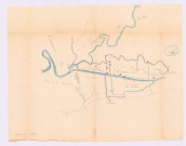 Plan de la rivière Indre entre Perrusson et Beaulieu-lès-Loches (16 juin 1853)