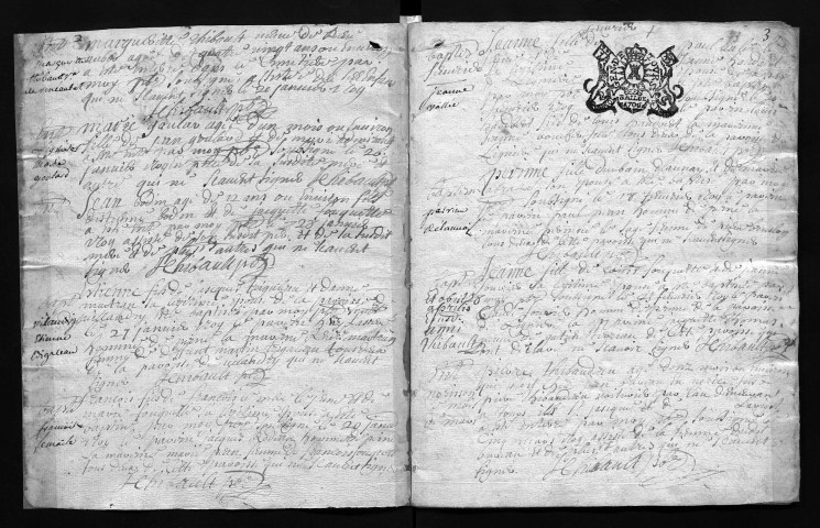 Collection communale. Baptêmes, mariages, sépultures, juillet 1709-1730