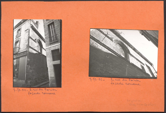 2 rue du Poirier, façade romane.