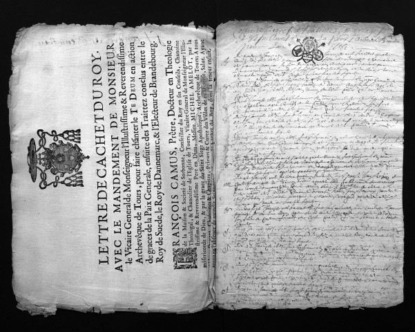 Collection du greffe. Baptêmes, mariages, sépultures, 1681 - Les années 1679-1680 sont lacunaires dans cette collection