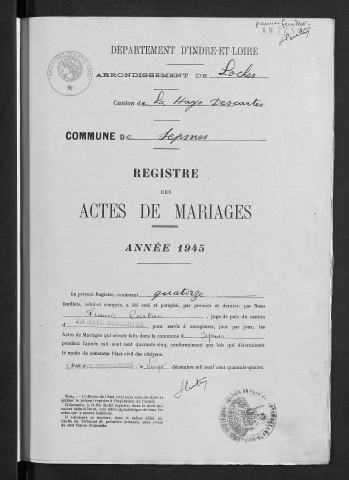 Mariages, 1945