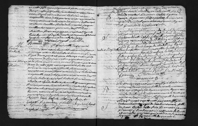 Collection du greffe. Baptêmes, mariages, sépultures, 1749