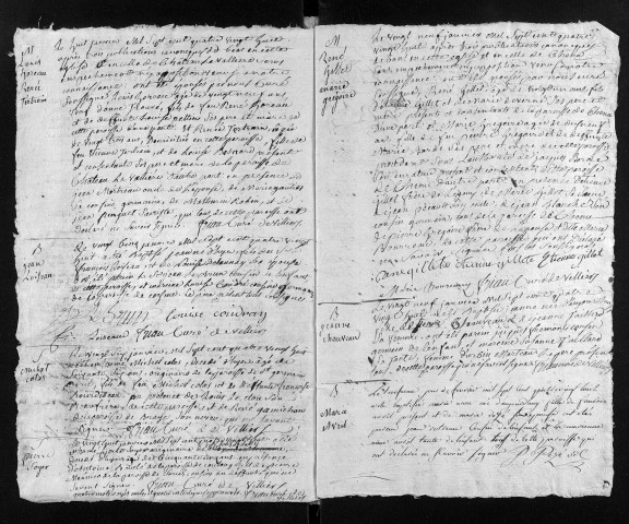 Collection du greffe. Baptêmes, mariages, sépultures, 1788