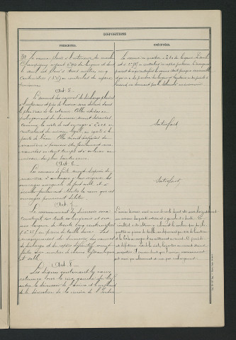 Procès-verbal de récolement (31 juillet 1907)