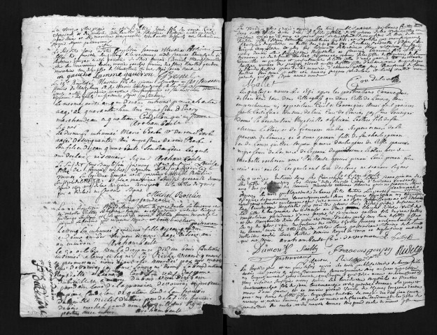 Collection du greffe. Baptêmes, mariages, sépultures, septembre-décembre 1741